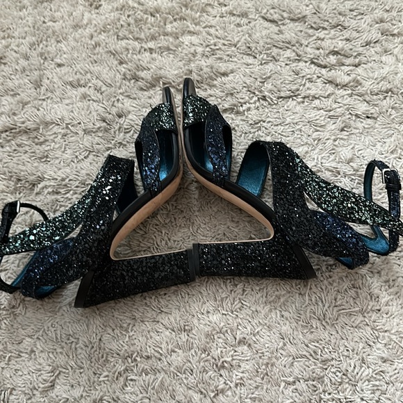 Jimmy Choo Falcon 100 Coarse Glitter Sandals - Picture 8 of 15